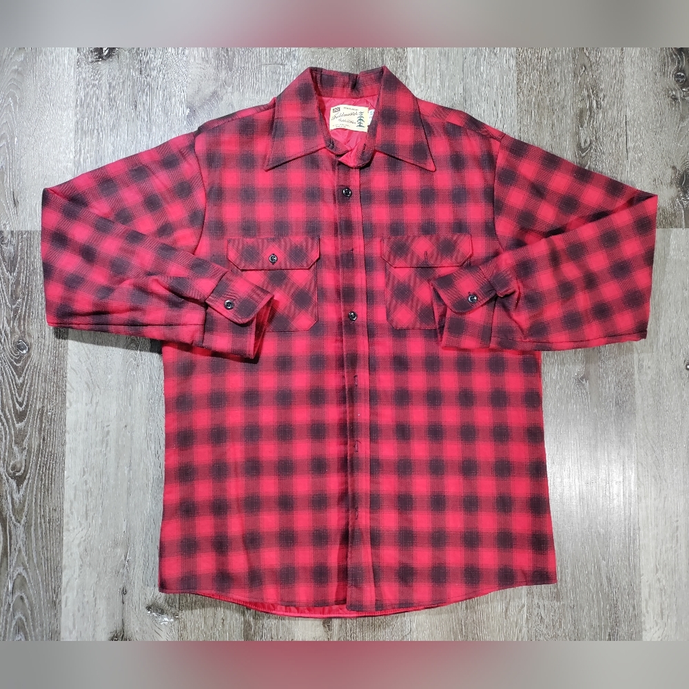 Vintage Field Master Mens Flannel Jacket Shirt Large